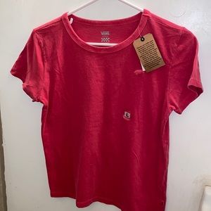 Vans red causal t-shirt | plain tee